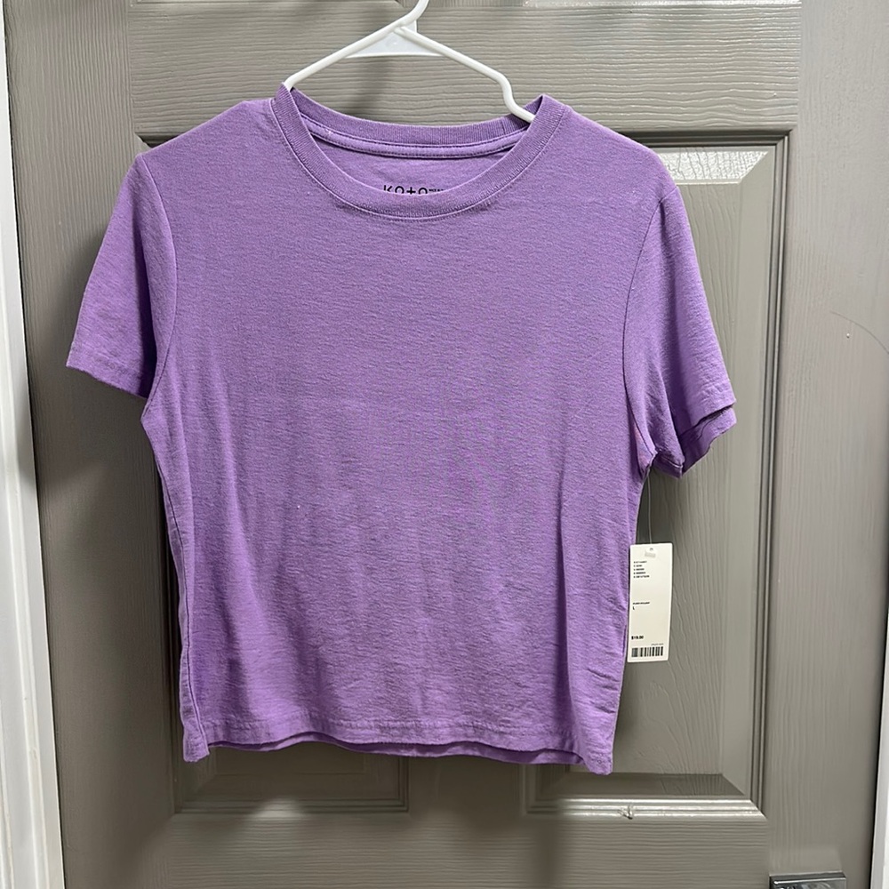 urban outfitters, purple, baggy crop top tee size large